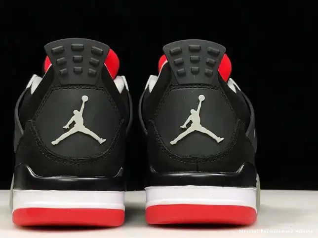 Official Maikesneakers 4 RETRO BLACK CEMENT JORDAN 308497-060 0516